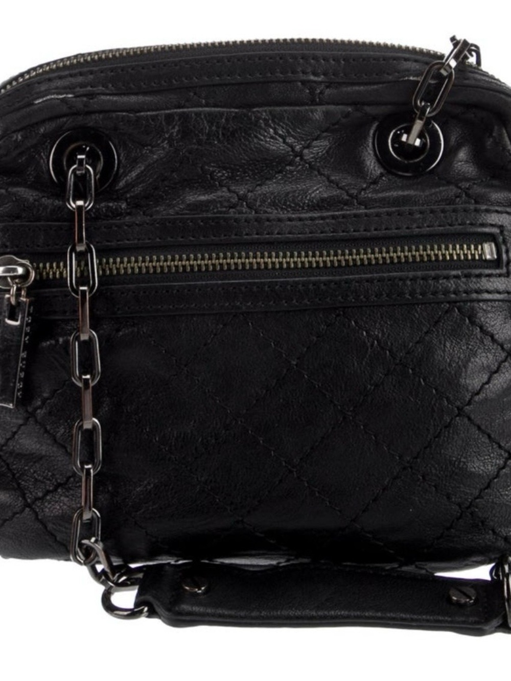 Tory Burch Quilted Leather Chain-Detail Shoulder Bag - Black - Picture 3 of 10